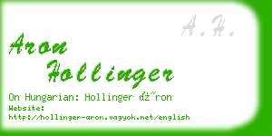 aron hollinger business card